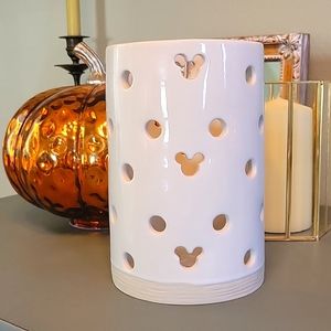 Disney Candle Holder White Ceramic